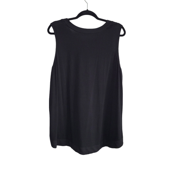 RACHEL Rachel Roy Women's High-Low Zipper Detail Relaxed Tank Top Size XL Black - Picture 3 of 8